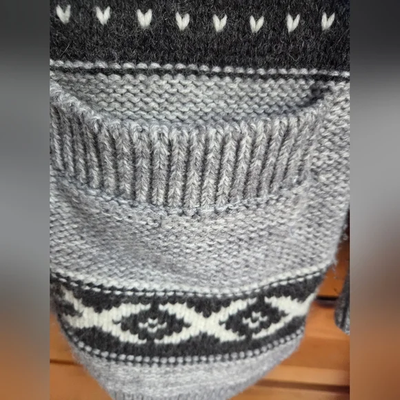 Sansara Gray Shawl Collar Wool Blend Button-Up Cardigan Size Small - Picture 4 of 7